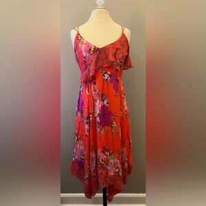 Anthropologie Maeve Grecia Ruffle Dress Floral Size 2